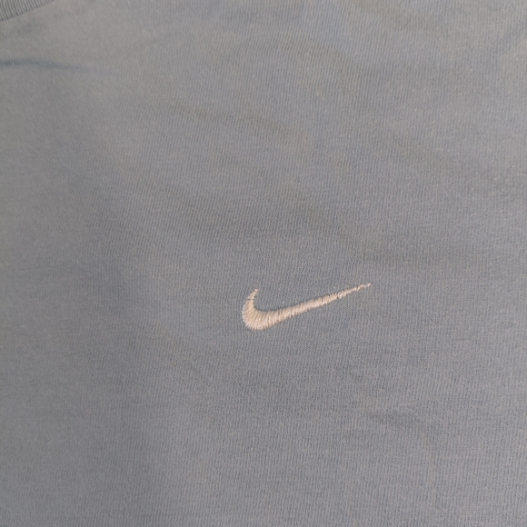 VINTAGE Nike Light Blue Embroidered Logo T Shirt Size XL - Picture 2 of 9